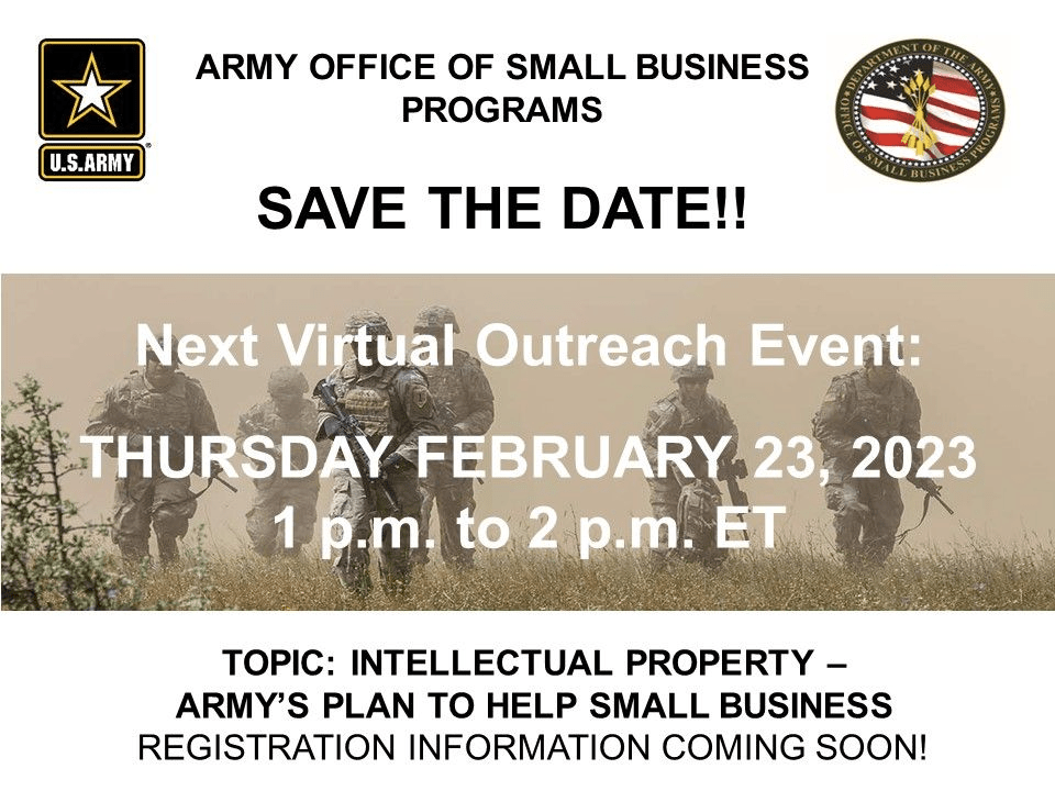 The U.S. Army Office of Small Business Programs will host another live virtual event in February.